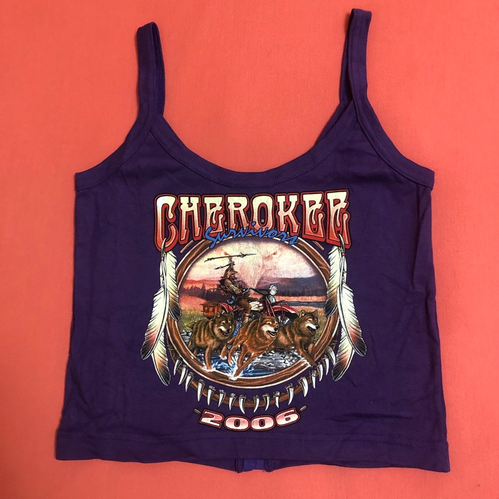 “I survived Cherokee” HD Crop Top